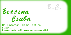 bettina csuba business card